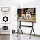 Heavy Duty Mobile TV Stand for 55 to 100 Inch TVs, Max Load 120 kg, Adjustable Height, AV Shelf, Lockable Wheels, VESA 900&times;600 mm, Black