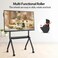 Heavy Duty Mobile TV Stand for 55 to 100 Inch TVs, Max Load 120 kg, Adjustable Height, AV Shelf, Lockable Wheels, VESA 900&times;600 mm, Black