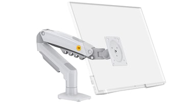 NB North Bayou F80W Monitor Arm Gas Spring Mount for 17" to 30" Screens up to 19.8 lbs, VESA 75x75 &amp; 100x100, Height Adjustable, Full Motion Swivel, Tilt &amp; 360&deg; Rotation, White