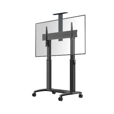 NB North Bayou T100 Motorized TV Floor Stand for 75-120 Inch TVs upto 136.4 kg, VESA upto 1000x600mm, Height Adjustable 1250mm to 1750mm, Remote and Touch Control, Black