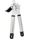 Can Opener, Silver, 20 cm, HKCO01, Manual Tin Can Opener, Can Tin &amp; Jar Opener All-in-1 Black/Silver 20cm