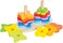 Hape Double Rainbow Stacker, Wooden Stacking &amp; Sorting Block Building Toy For Kids