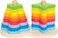 Hape Double Rainbow Stacker, Wooden Stacking &amp; Sorting Block Building Toy For Kids