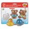 Hape Teddy and Friends Bath Squirts  Multi Color Little Fun Splashers, Educational Bath Toy for Kids  months+