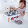 Hape 2-In-1 Kitchen &amp; Grill Set, Pretend Play Realistic Role Play Cooking Toy Playset For Kids