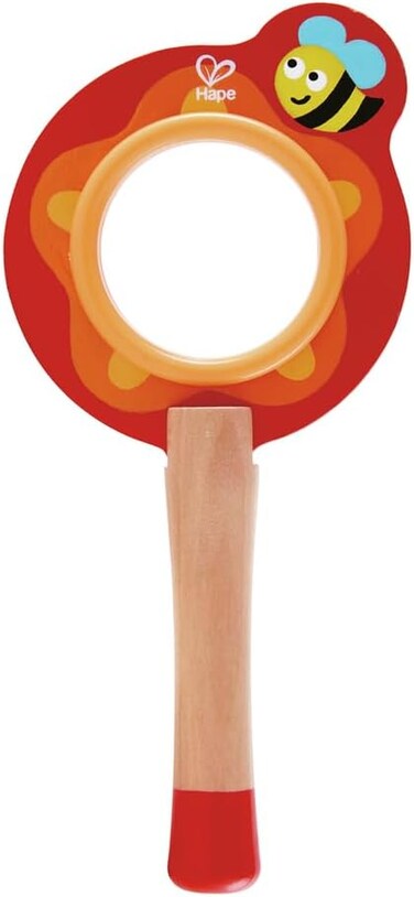 عدسة مكبرة على شكل نحلة من هيبي - أداة لدراسة الطبيعة للأطفال   عدسة مكبرة بتصميم النحل، ألعاب خارجية تعليمية محمولة باليد، مناسبة للأعمار من 3 سنوات فما فوق