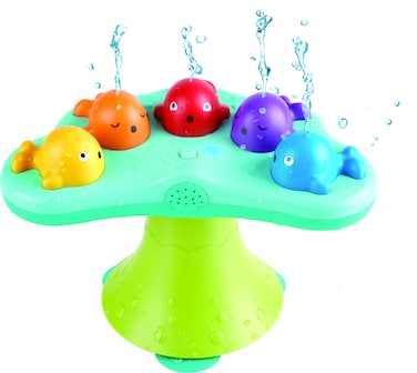 Hape Musical Whale Fountain   Musical Bath Time Toy Playset For Toddlers   With 5 Different Melodies   Music Toys   Suitable For 18 Months and Up