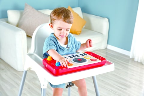 Hape DJ Mix &amp; Spin Studio   Portable DJ Studio with Lights &amp; Sounds Music Toy Playset, 12 Months - 5 Years