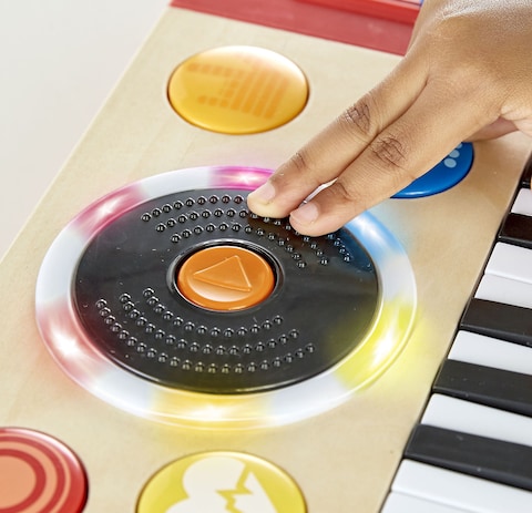 Hape DJ Mix &amp; Spin Studio   Portable DJ Studio with Lights &amp; Sounds Music Toy Playset, 12 Months - 5 Years