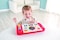 Hape DJ Mix &amp; Spin Studio   Portable DJ Studio with Lights &amp; Sounds Music Toy Playset, 12 Months - 5 Years