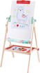 Hape Standing Flip Flat 2 Sided Kids Artwork Easel With Chalk Blackboard And Marker Whiteboard, Includes 4 Chalks, 2 Marker Pens, And One Board Rubber