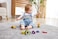 Hape Caterpillar Fruit Feast Wooden Playset, Wooden Kitchen Toys For Kids, Multicolor Fruit Toys For Toddlers, 15pcs, 2 Strings &amp; 13 pcs fruit, Develops Fine Motor Skills, Focus And Imagination 2Y+