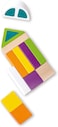 Hape Space Monster Stacking Blocks, Space Themed Stacking Blocks, 12M+, 50 Multicoloured Pieces,