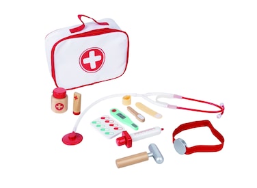 Hape, Little Doctor Playset, Doctor's Bag With Accessories, Playset for Toddler   Perfect For Role-Play & Encourage Imagination   Suitable For 3 Years & Up