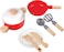 Hape Little Chef Cook &amp; Serve Set, Red, E3188