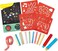 Hape Chalks And Stencils Art, Colored Chalk Set And Art Activities For Kids With Jumbo And Thin Chalk, Chalk Holders, Paper Tape, Large Stencils, And Poster, Art Kit For Children Ages 3 And Up