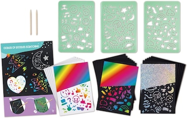 Hape Oodles Of Doodles Scratching, Colorful Artwork For Preschoolers, Painting And Doodling Playset, Multicolor