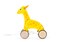 Hape Giraffe Pull Along - Wooden Toddler Toy with Moving Head and Feet   Smooth Wheels for Easy Pulling   Learning Toy for Walking Skills   Ages 12 Months+