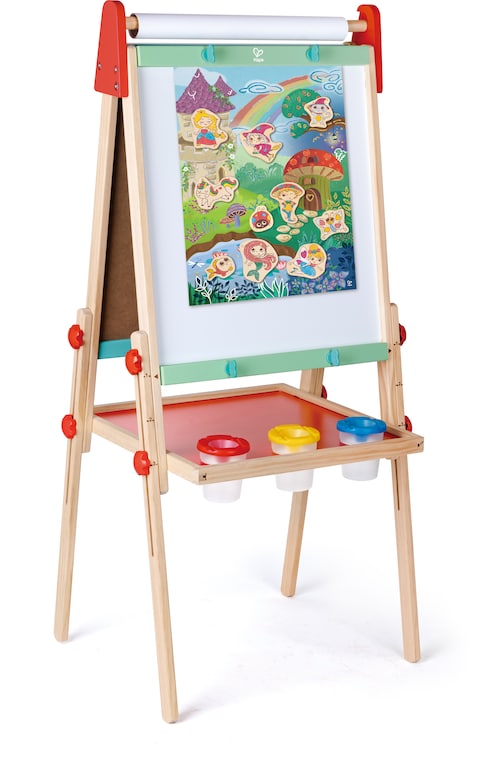 Hape Magic Friends DIY Magnets   Make-Your-Own Magnet Art Set With Wooden Magnets and Glitter Markers, For Kids Ages 3+ Years