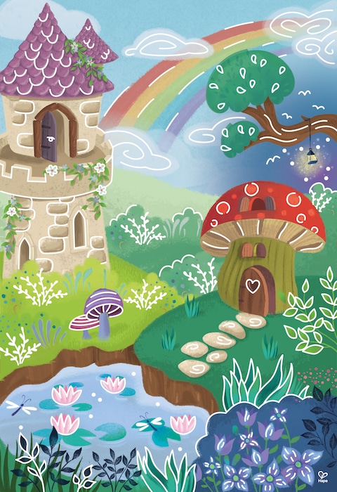 Hape Magic Friends DIY Magnets   Make-Your-Own Magnet Art Set With Wooden Magnets and Glitter Markers, For Kids Ages 3+ Years
