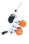 Hape Wooden Dalmatian Push and Pull Along Toy   Interactive Puppy Toy with Non-Scratch Wheels  Enhance Walking Skill For Toddlers   High-Quality Wooden Toy