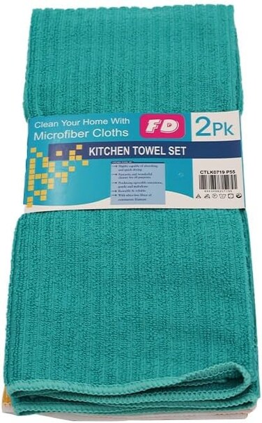 Premium Microfiber Kitchen Towels Set &ndash; Super Absorbent, Quick Dry, Lint-Free Cleaning Cloths for Kitchen, Dishes, Countertops &amp; Household Use Reusable Towels for Cleaning &amp; Drying (Sea Green)