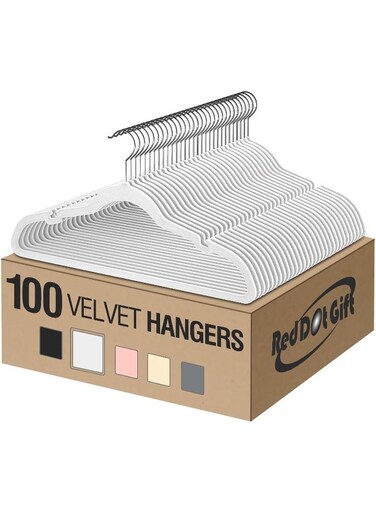 Dot Gift&Acirc;&reg; Velvet Clothes Hangers 45cm Heavy Duty Durable Coat and Clothes Hangers