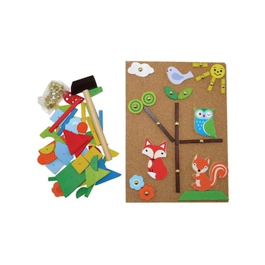 Wooden Pin-Cork Forest Friends Tap A Shape Set