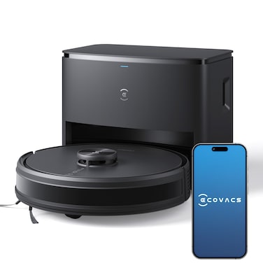ECOVACS DEEBOT Y1 Pro Plus Robot Vacuum Cleaner with Auto-Empty Station, 2 IN 1 Vaccum and Mop 6500Pa Suction,  BLACK