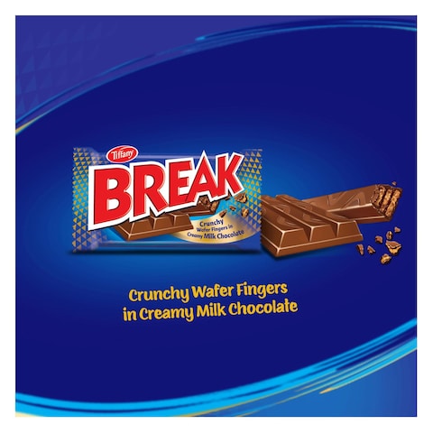 Tiffany Break Crunchy Wafer Fingers in Creamy Milk Chocolate, 29g Pack of 12