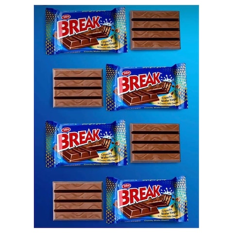 Tiffany Break Crunchy Wafer Fingers in Creamy Milk Chocolate, 29g Pack of 12
