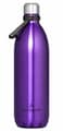 Atlasware Stainless Steel Vacuum Bottle with Carry Handle, Double-Wall Insulated and Leak-Resistant, Purple, 1750 ml
