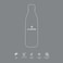 Atlasware Stainless Steel Vacuum Bottle with Carry Handle, Double-Wall Insulated and Leak-Resistant, Matt Steel, 1750 ml