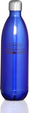 Atlasware Stainless Steel Vacuum Bottle, Double-Wall Insulated and Leak-Resistant, Dark Blue, 1000 ml