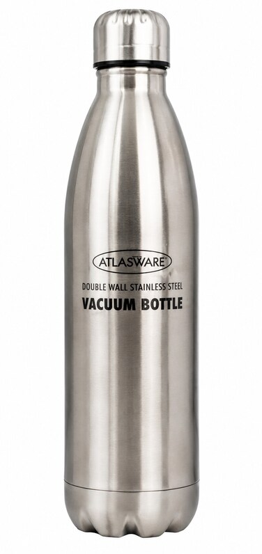 Atlasware Premium Unbreakable Stainless Steel Vacuum Flask Thermos, Double-Wall Insulated, Silver Color,500 ml
