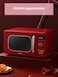 COMFEE&#39; Microwave Oven Retro Vintage 20L 800W With 8 Automatic Menus, 5 Power Levels, Elegant Design, Easy To Use, Compact Size - Passionate Red