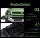 Colorland Licensed Land Rover Defender Ride On Car with Music, Anti-Skid Wheel - Green
