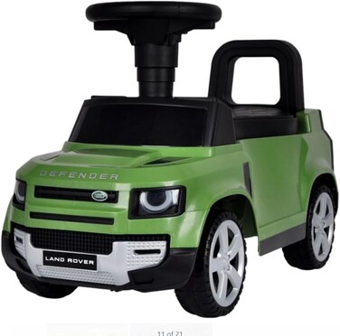 Colorland Licensed Land Rover Defender Ride On Car with Music, Anti-Skid Wheel - Green