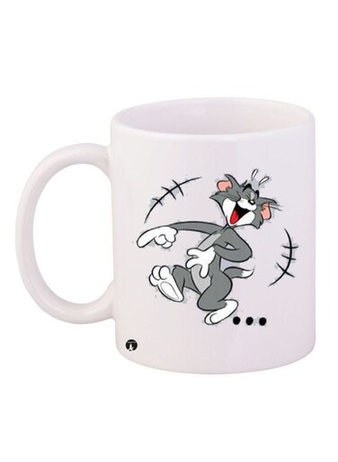 Tom Printed Coffee Mug White/Grey/Black