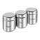 Stainless Steel Prime 3 Pcs Canister Container Set for Kitchen Storage (Sugar, Tea, Coffee)