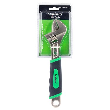 Terminator Two Tone Soft Grip Adjustable Wrench 10