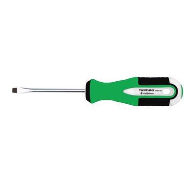 Terminator Screw Driver Size 6*100mm (-) With Comfort Grip Rubber Handle