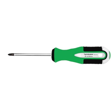 Terminator Screw Driver Size 3*100mm (+) With Comfort Grip Rubber Handle