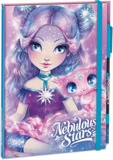 مجموعة دفاتر ملاحظات سوداء فاخرة بتصميم نجوم ضبابية (3)