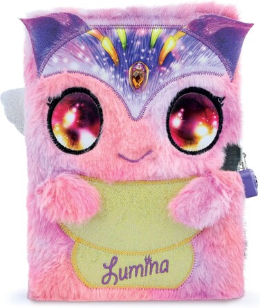 دفتر يوميات لومينا الناعم المخملي ذو الصفحات المسطرة، 100 صفحة، بتصميم نجوم سديمية، مخصص للفتيات