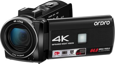 ORDRO HDR-Z36 4K Digital Camcorder Professional Video Recording Camera - Black (International Version)