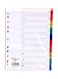 10-Tab PVC Color Divider with Numbers &ndash; Deluxe Durable Binder Index Dividers for Office