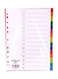 15-Tab PVC Color Dividers with Numbered Tabs &ndash; Stationery Binder Index Dividers