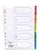 5-Tab PVC Color Divider with Numbers &ndash; Durable Binder Index Dividers for Organization