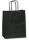 Packing Kraft Paper Party Bag with Twisted Handle 10-Pieces, Black